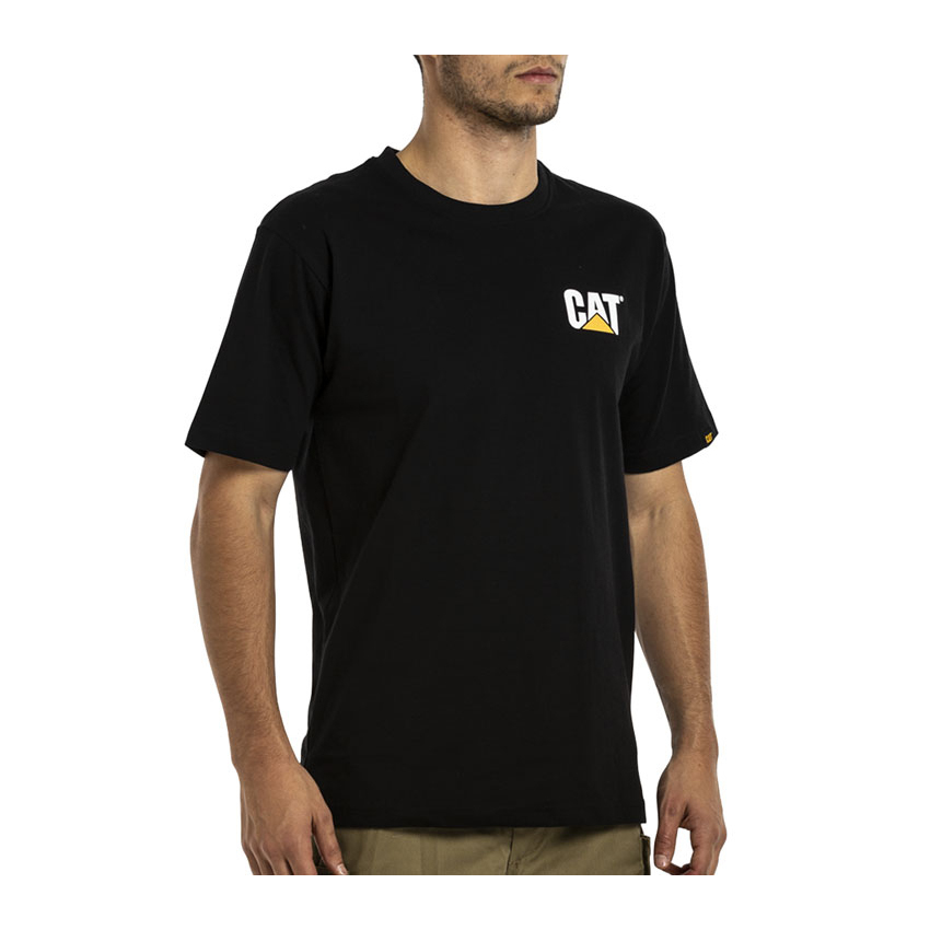 Caterpillar Clothing South Africa - Cat Men's Trademark T-Shirts Black ZP6517038